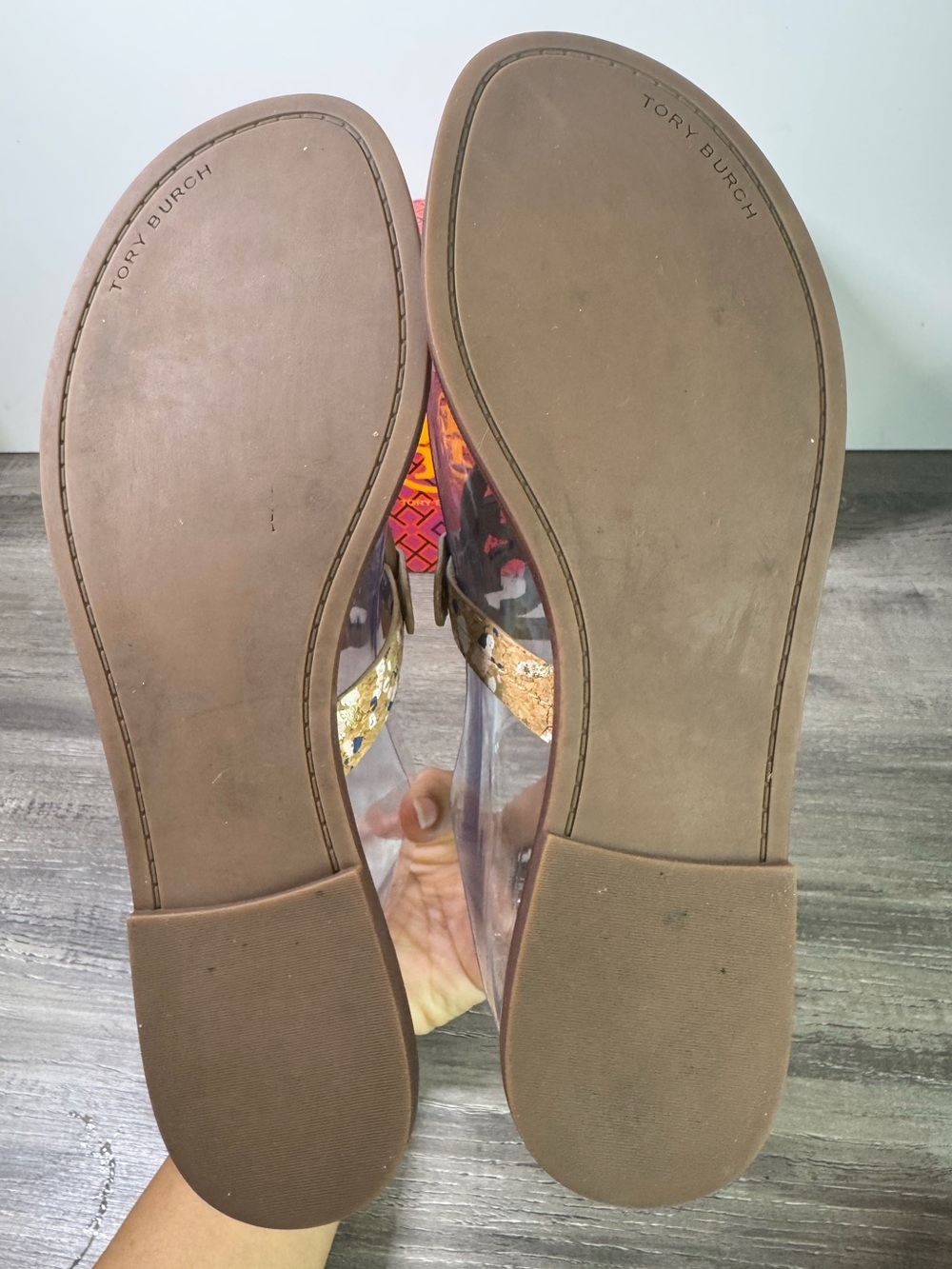 Tory Burch Miller Welt Confetti Cork Thong Sandals size 8 RARE - Picture 7 of 7